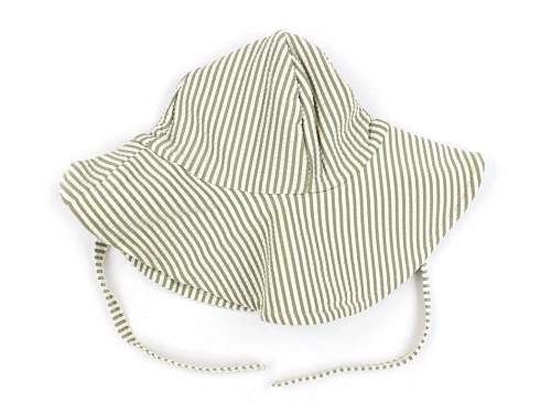 Lil Atelier dried sage stribet badehat UPF 50+